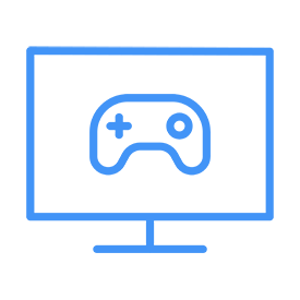 Gaming controller on screen icon