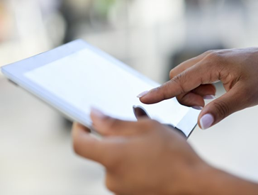 Student on a tablet